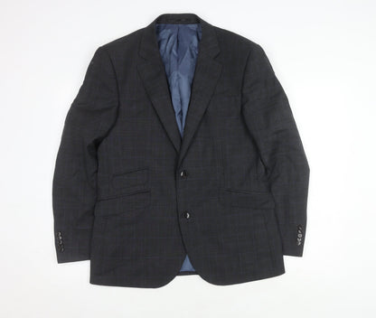 John Lewis Men's Grey Check Blazer, 40S, Elegant Style