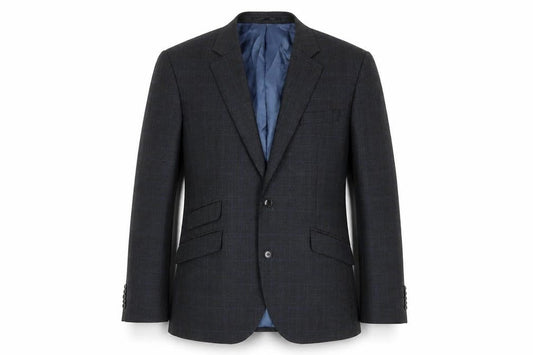 John Lewis Men's Grey Check Blazer, 40S, Elegant Style