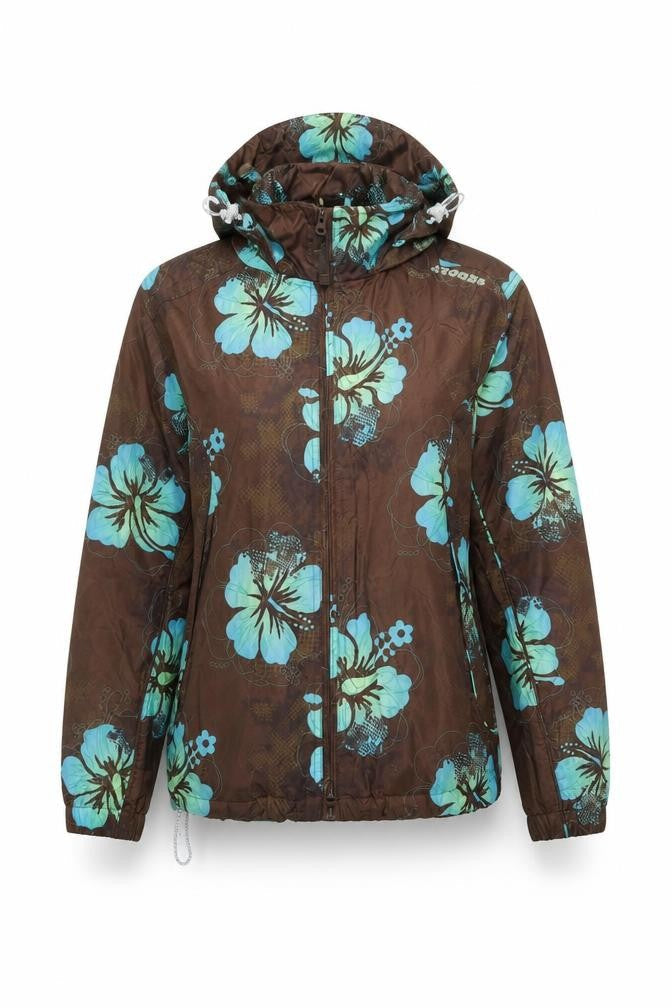 TOG24 Women's Brown Floral Rain Coat Size 12