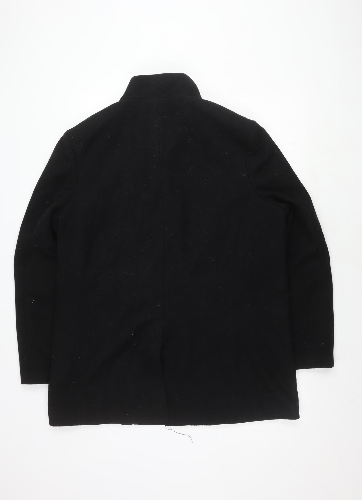 Debenhams Men's Black Wool Blend Coat Size 44