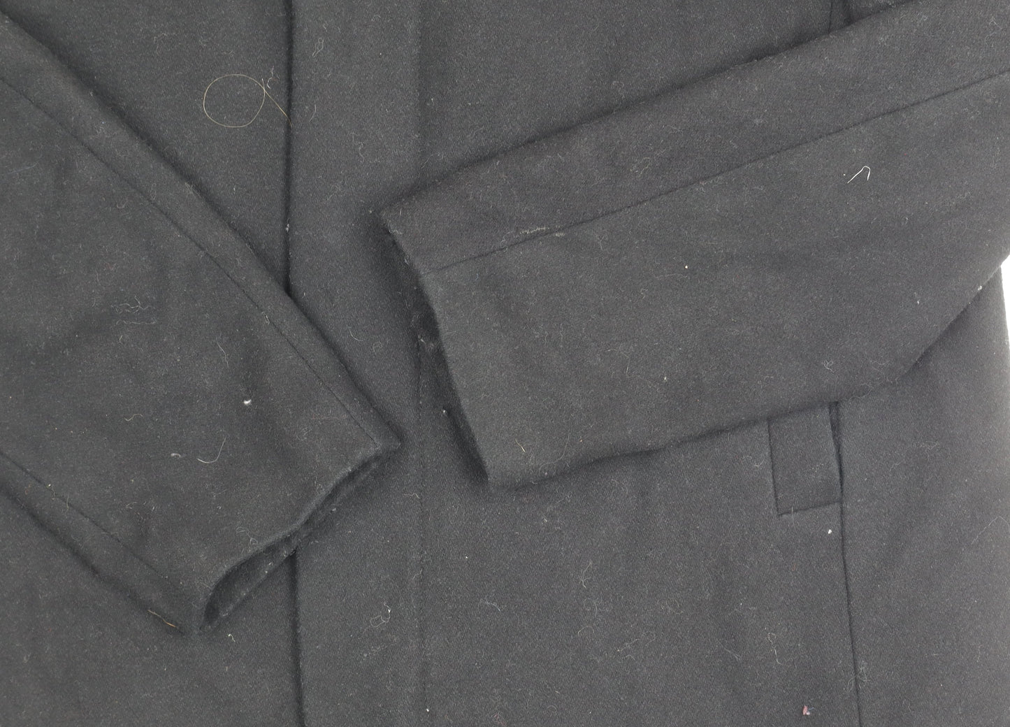 Debenhams Men's Black Wool Blend Coat Size 44