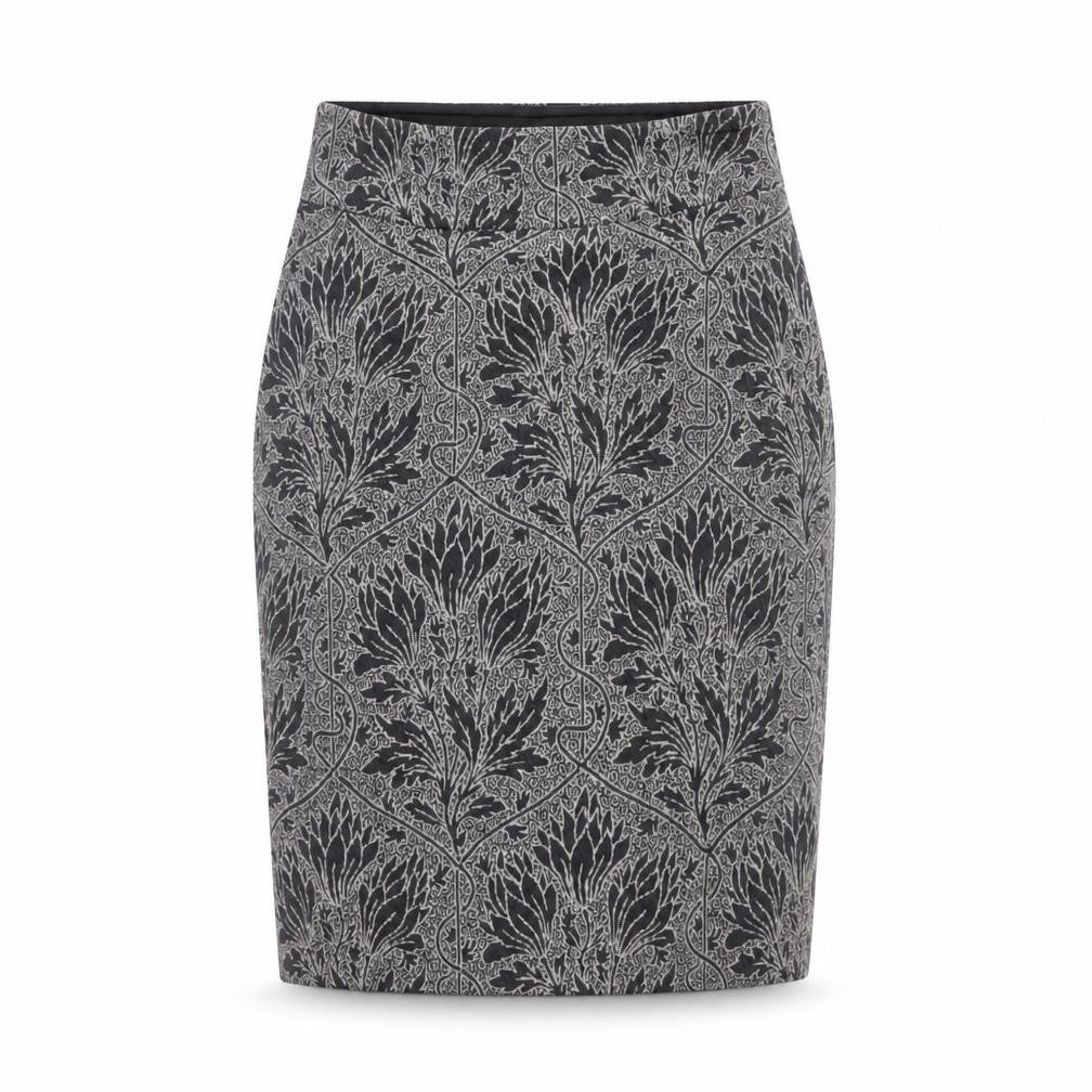 White Stuff Women's Grey Cotton Pencil Skirt Size 10