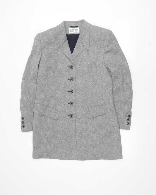Eugen Klein Women's Grey Herringbone Blazer, Size 8