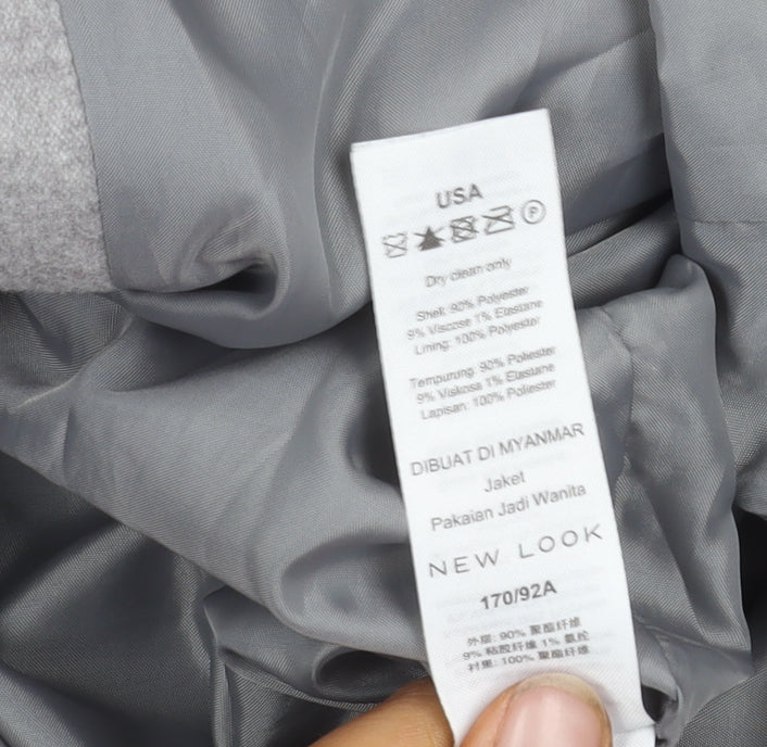 New Look Women's Grey Jacket, Size 12, Autumn/Winter Essential