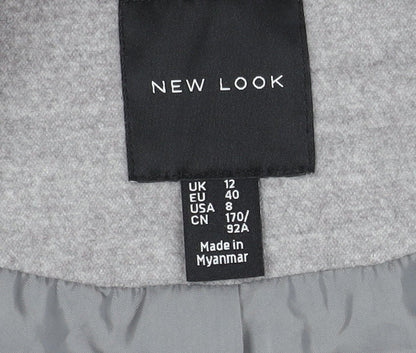 New Look Women's Grey Jacket, Size 12, Autumn/Winter Essential