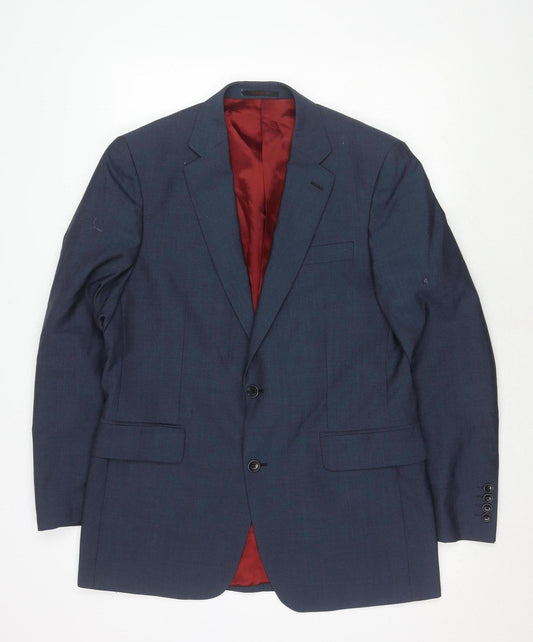 Chester Barrie Men's Blue Blazer 40R Wool Formal Jacket
