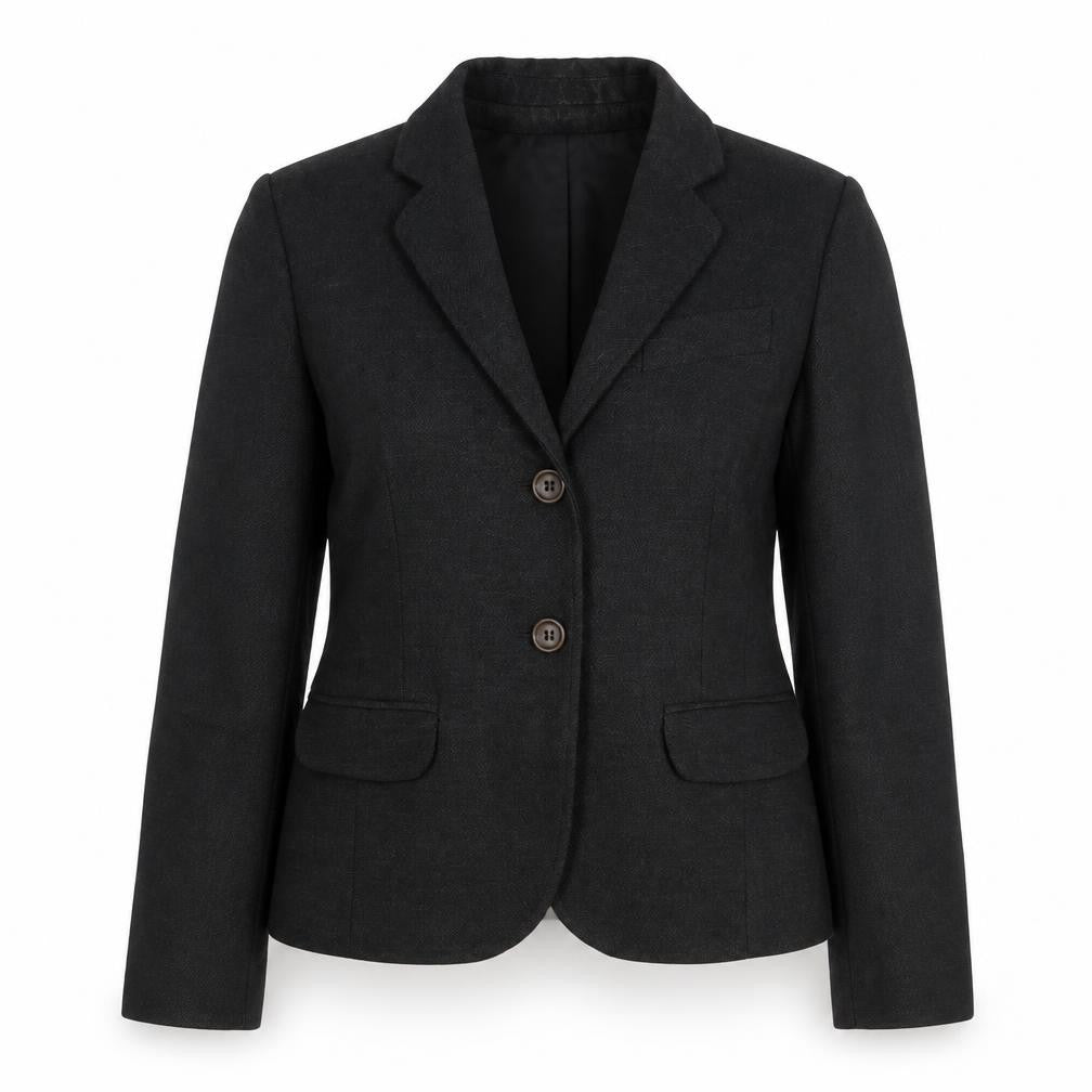 French Connection Women's Black Blazer Size 12 Classic Wool