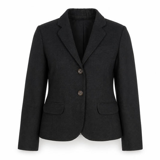 French Connection Women's Black Blazer Size 12 Classic Wool