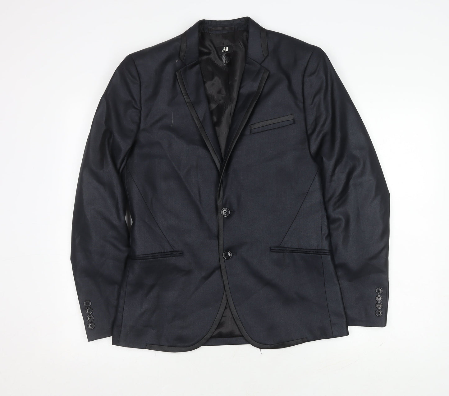 H&M Men's Slim Fit Blue Blazer, Size 36R