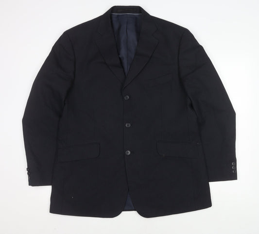 Marks & Spencer Men's Blue Striped Suit Jacket 42R