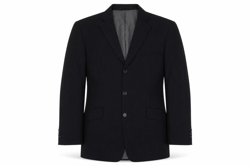 Marks & Spencer Men's Blue Striped Blazer Size 42R