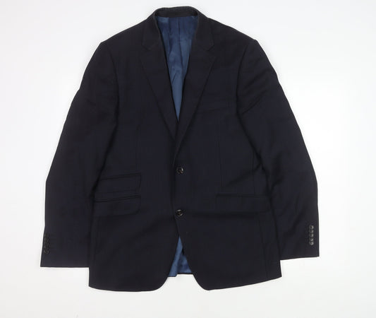 John Lewis Men's Blue Striped Suit Jacket 40R