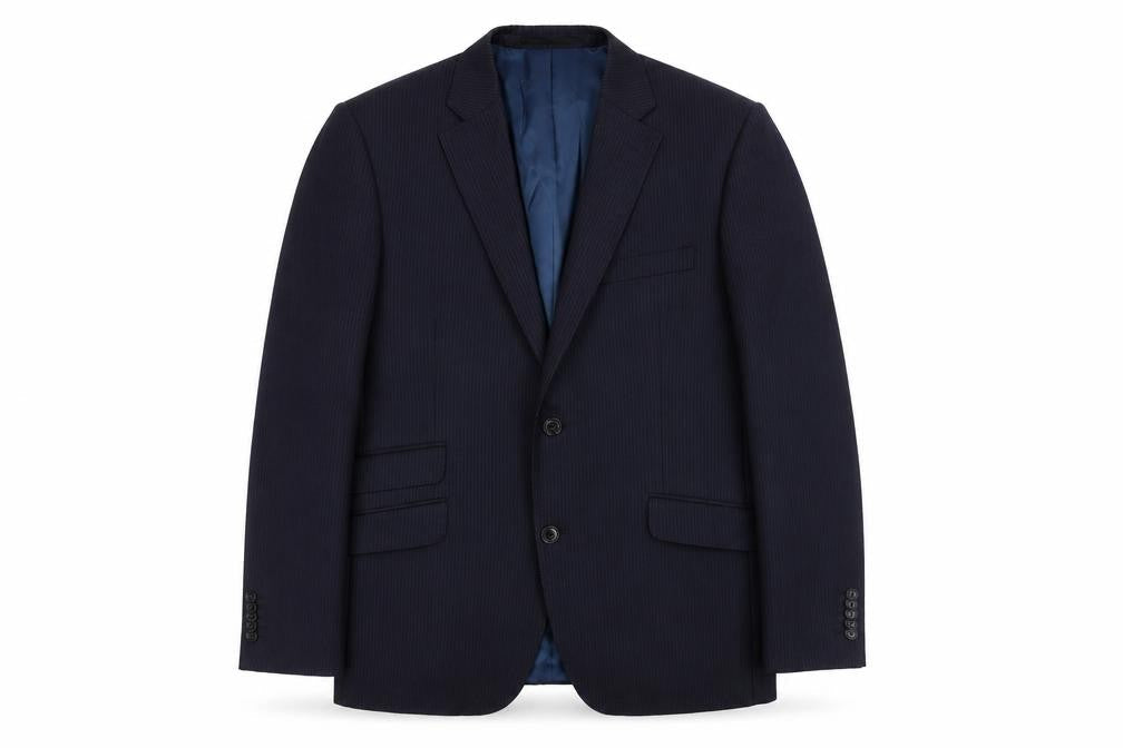 John Lewis Men's Blue Striped Suit Jacket 40R
