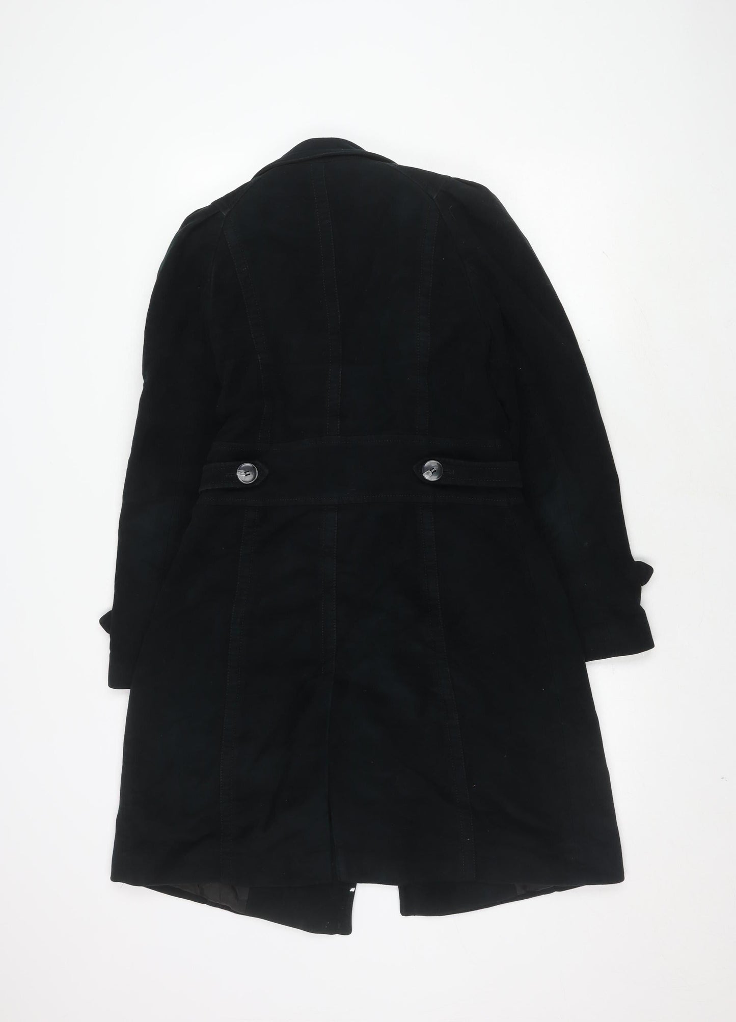 Next Women's Black Wool Overcoat Size 8