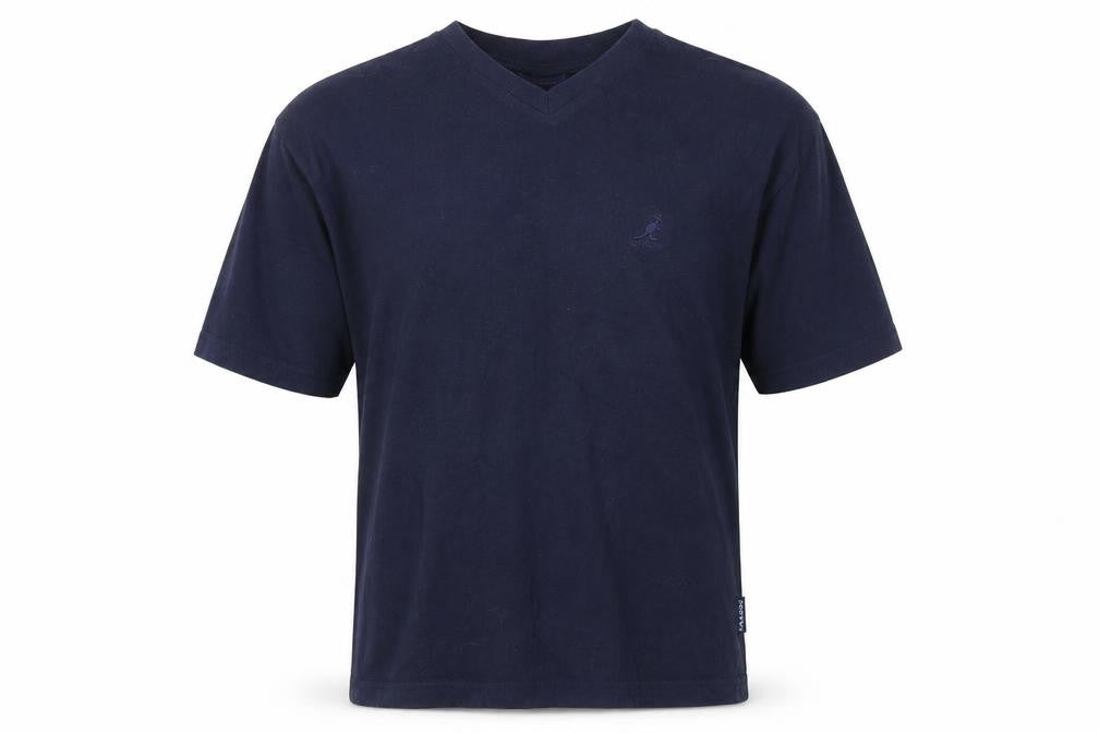 Kangol Men's V-Neck Blue T-Shirt, Size M