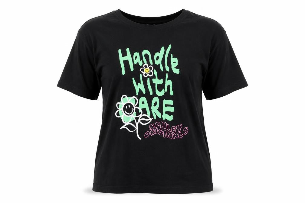 Smiley Originals Black M Crew Tee Unisex, Funny Design