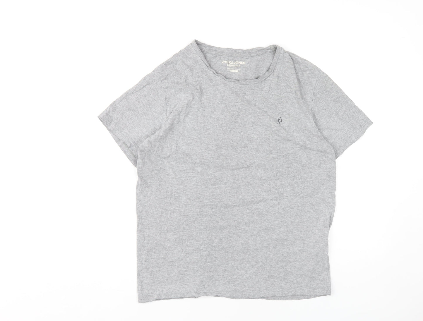 Jack & Jones Men's Grey Regular Fit T-Shirt, M