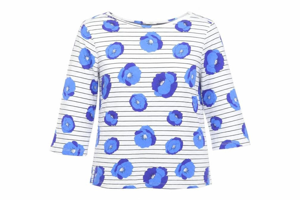 Cotton Traders Women's Multicoloured Floral T-Shirt Size 10