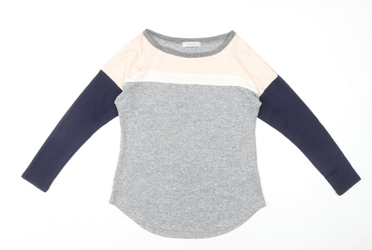 Oasis Women's Colourblock T-Shirt Grey XS
