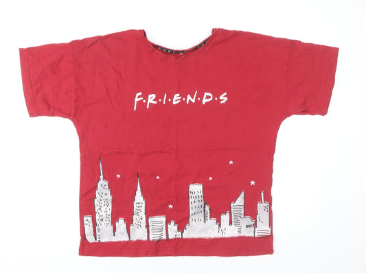 George Women's Red Friends Short Sleeve Top 8-10