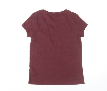 Jack Wills Women's Red Basic T-Shirt Size 8