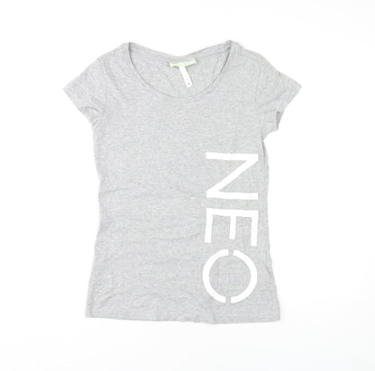 Additional front view of Adidas Women's Grey T-Shirt, size S, Casual