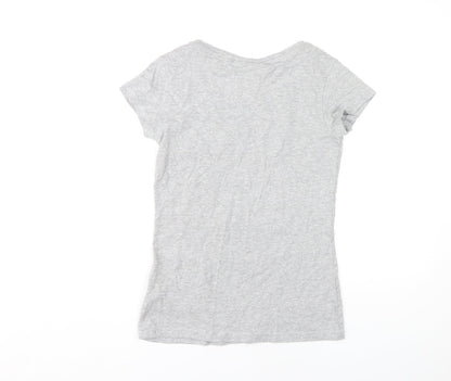 Back view of Adidas Women's Grey T-Shirt, size S, Casual