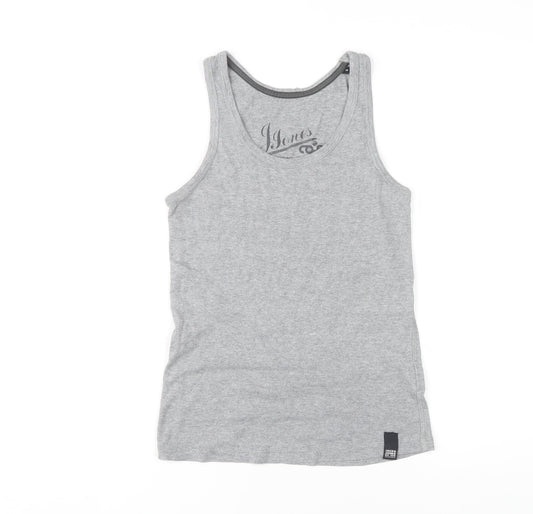 Jack & Jones Men's Grey Sleeveless T-Shirt Size S