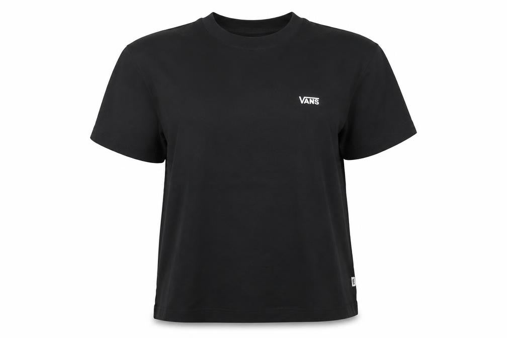 Vans Unisex Black T-Shirt, L, Casual Basic Crew Neck