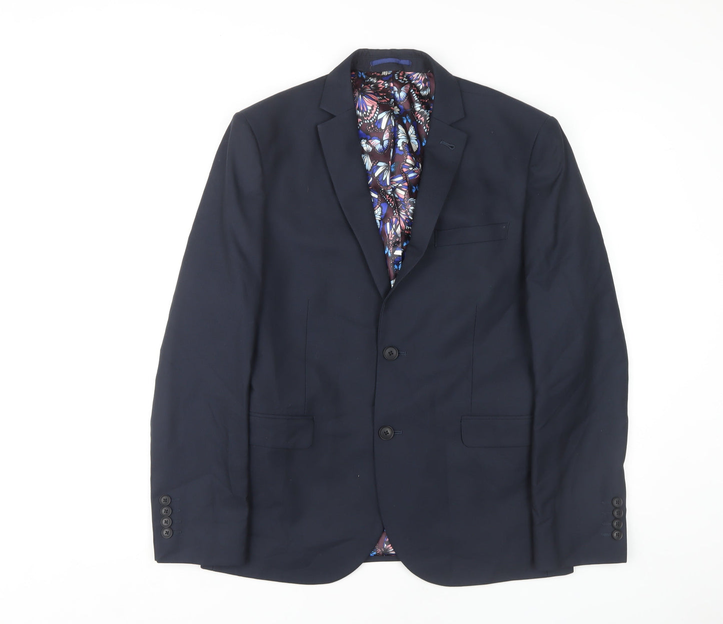Next Men's Blue Slim Fit Blazer 40S