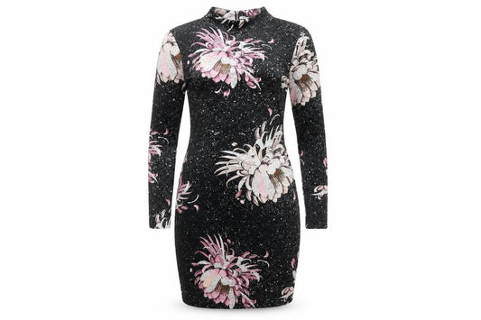 Next Women's Black Floral Dress Size 12T