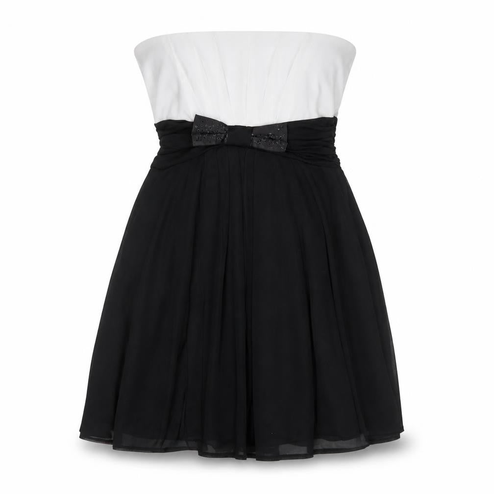 Jane Norman Women’s Black and White Strapless Dress