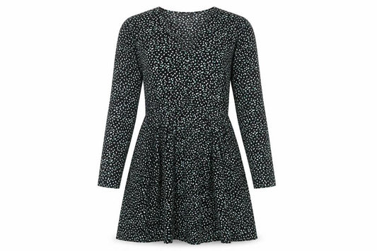Next Women's Black Dress Size 10 Long Sleeve V-Neck