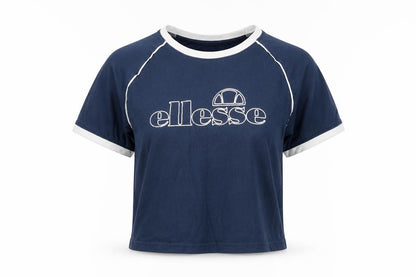 Front view of Ellesse Women's Blue Ringer T-Shirt, size 6