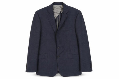 Front view of Jaeger Men's Blue Tailored Blazer, size 44L, Formal
