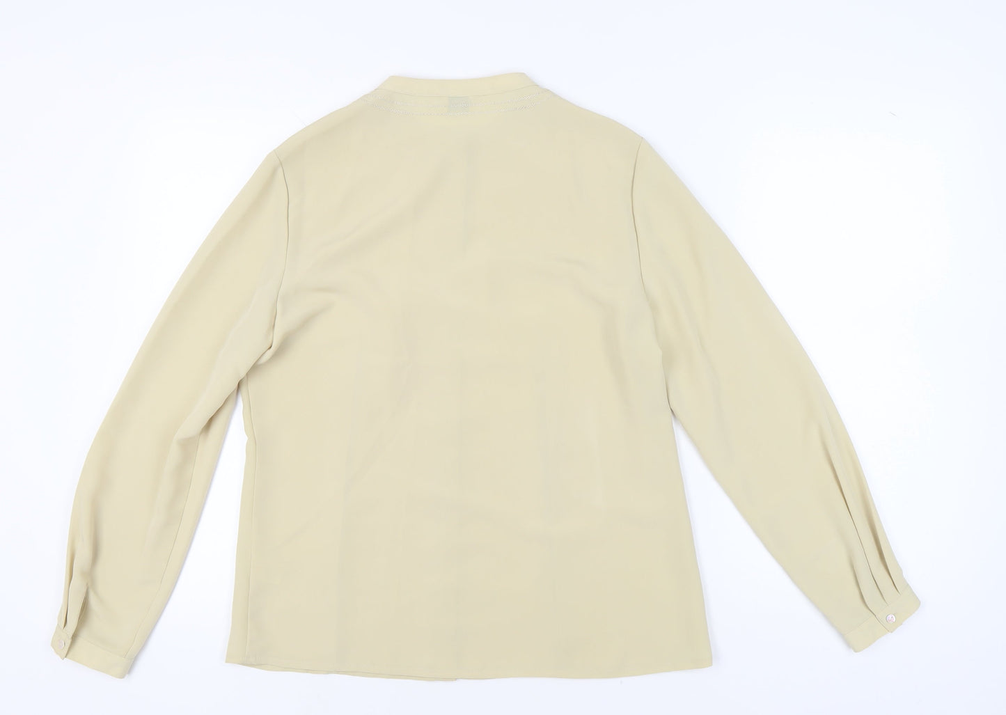 Viyella Women's Beige Long Sleeve Blouse UK 12