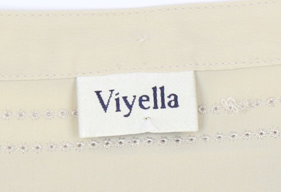 Viyella Women's Beige Long Sleeve Blouse UK 12
