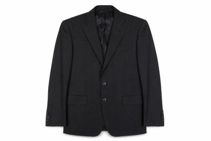 Front view of Jaeger Men's Black Wool Blazer 40R Regular Fit