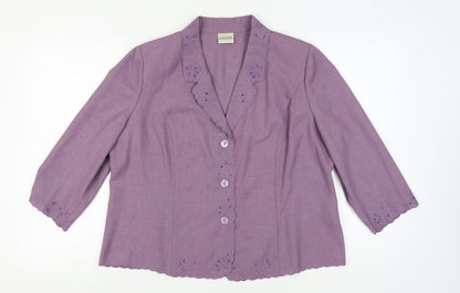 Eastex Women's Purple Suit Jacket Size 20