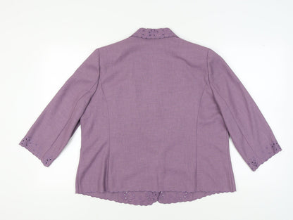 Eastex Women's Purple Suit Jacket Size 20