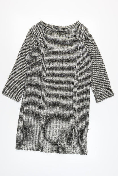 Additional front view of Massimo Dutti Women's Black Shift Dress, size S