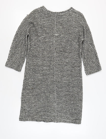 Back view of Massimo Dutti Women's Black Shift Dress, size S
