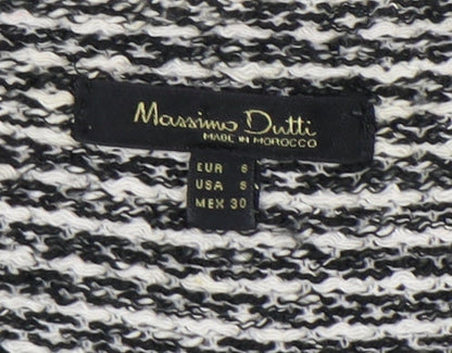 Close-up detail of Massimo Dutti Women's Black Shift Dress, size S
