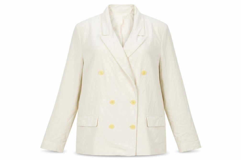 Alexon Women’s Ivory Double-Breasted Blazer, Size 16