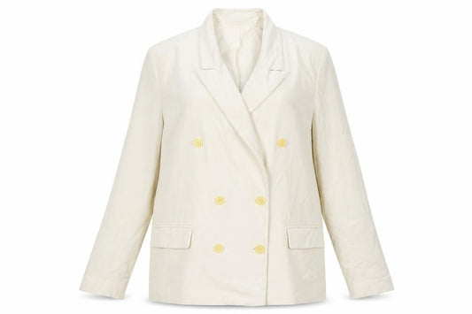 Alexon Women’s Ivory Double-Breasted Blazer, Size 16