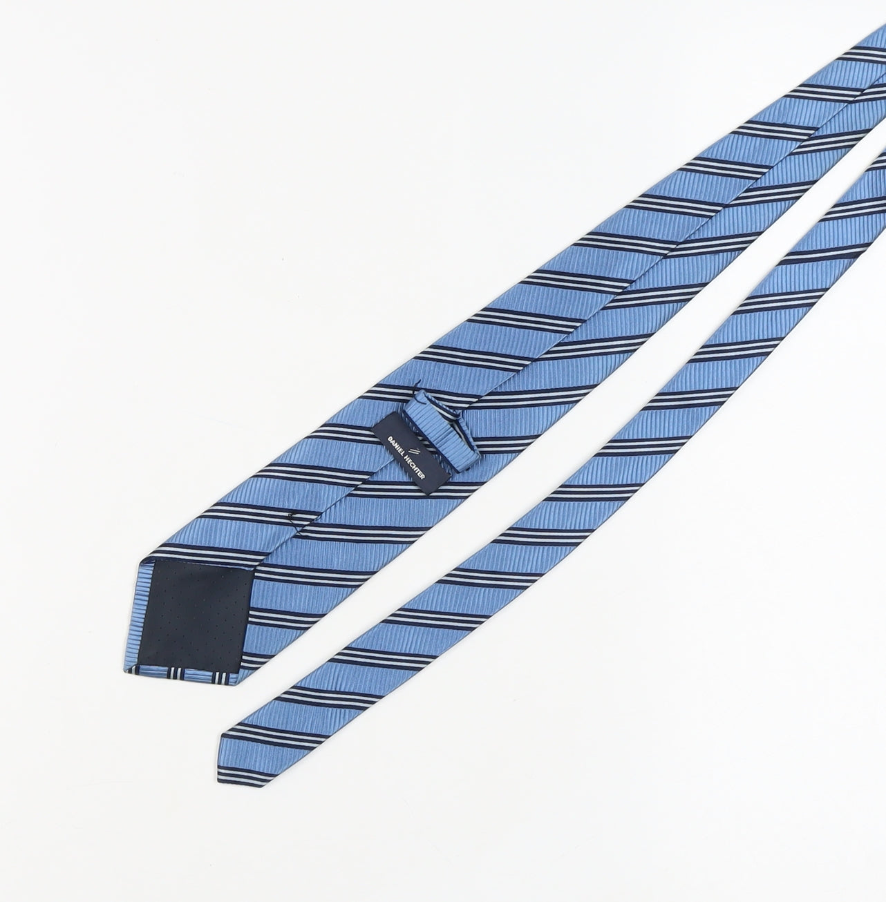 Daniel Hechter Men's Blue Striped Silk Tie
