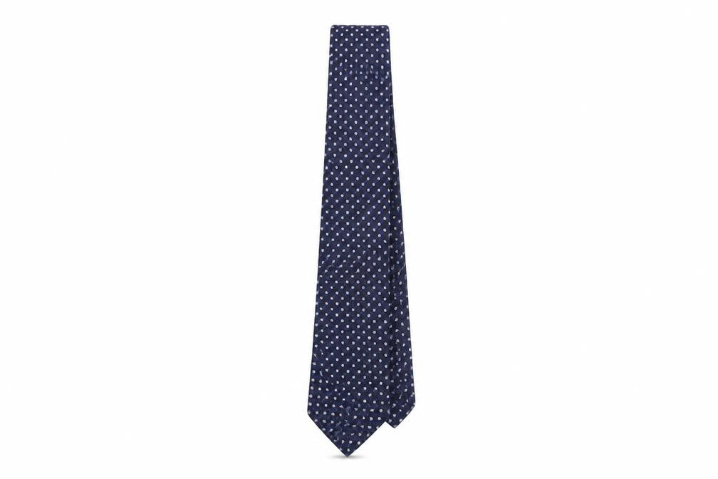 Moss Men's Blue Geometric Designer Tie, One Size