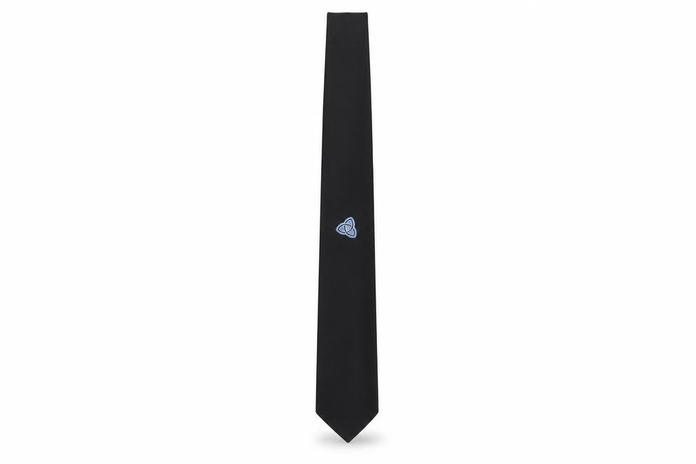 Unicol Men's Black Slim Tie, Vintage, Excellent Condition