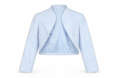 Condici Women's Blue Floral Cropped Blazer Size 8