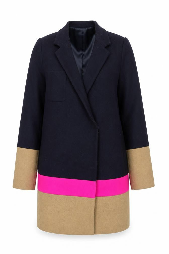 Gap Women's XS Black Pink Beige Wool Jacket